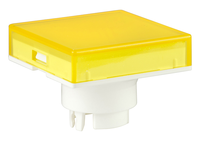 NKK Series YB2 Square Cap with Yellow Lens: AT3025EB