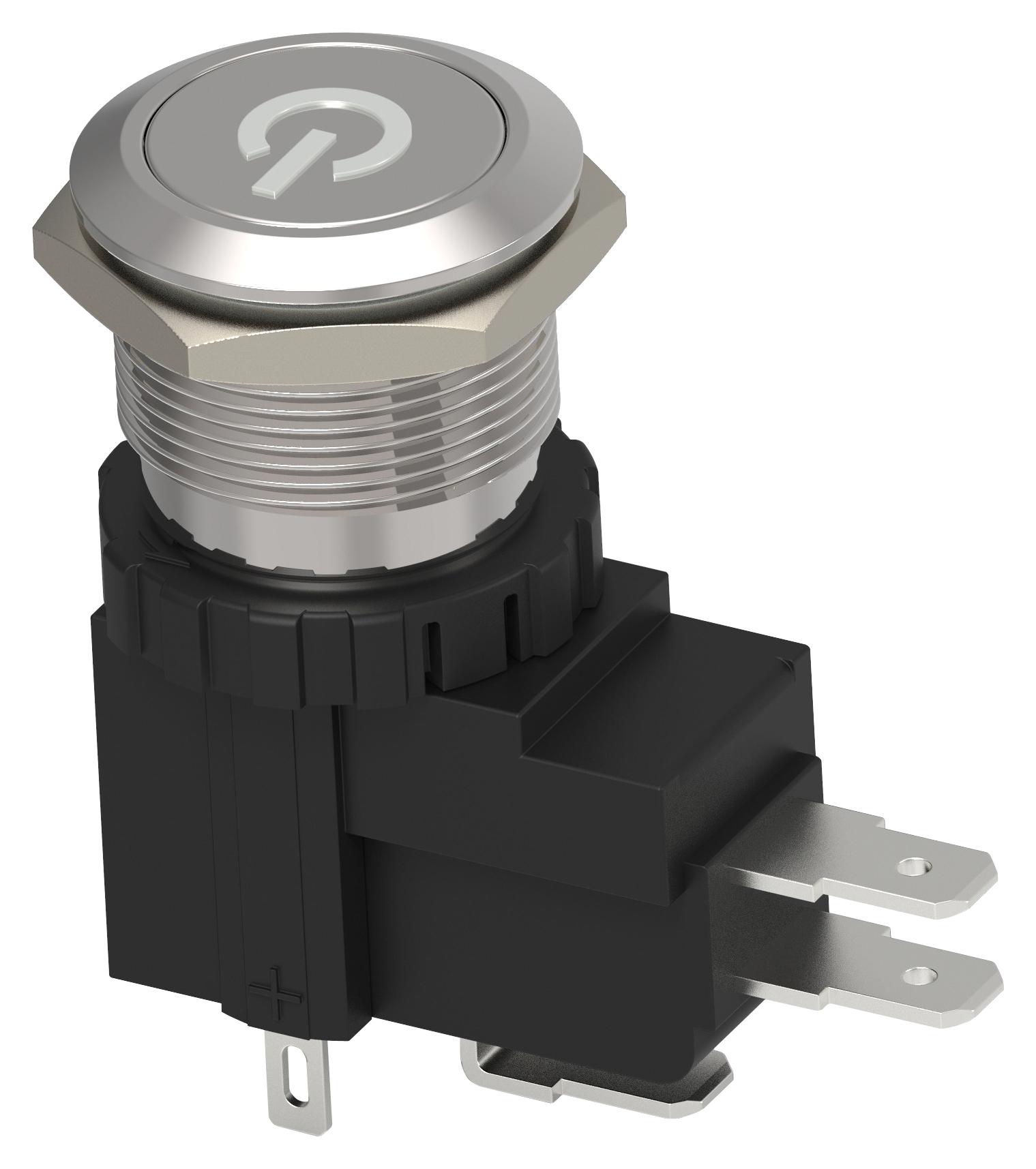 TE Series AVH High Current Pushbutton Switch: AVH19LSFP6241604
