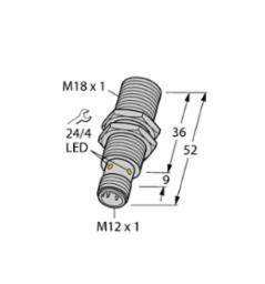 Turck Series Inductive Metal Sensor: BI5UM18AP6XH1141