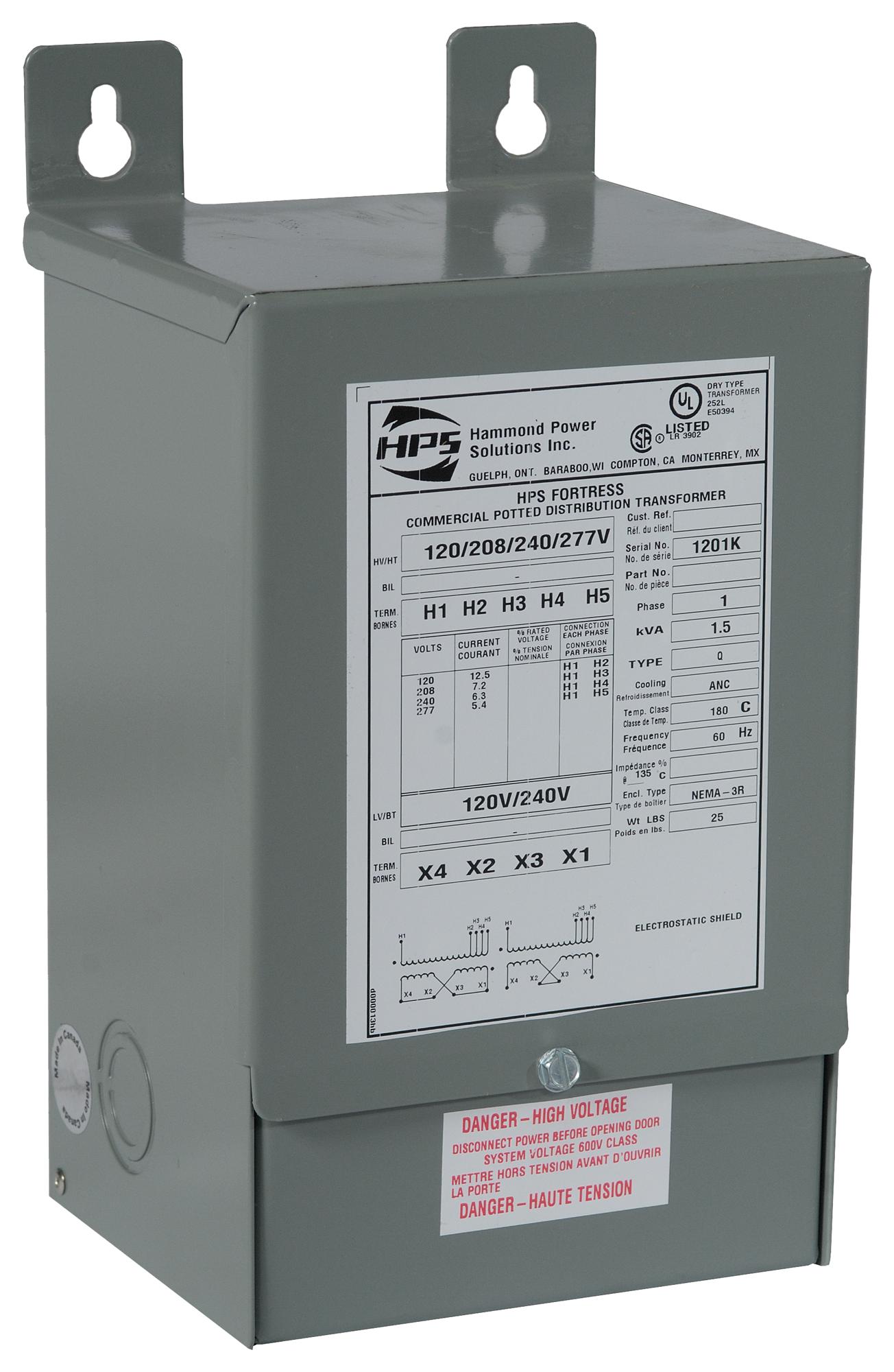 Buy Hammond Encapsulated Transformers Part Number C1FC05EE Online