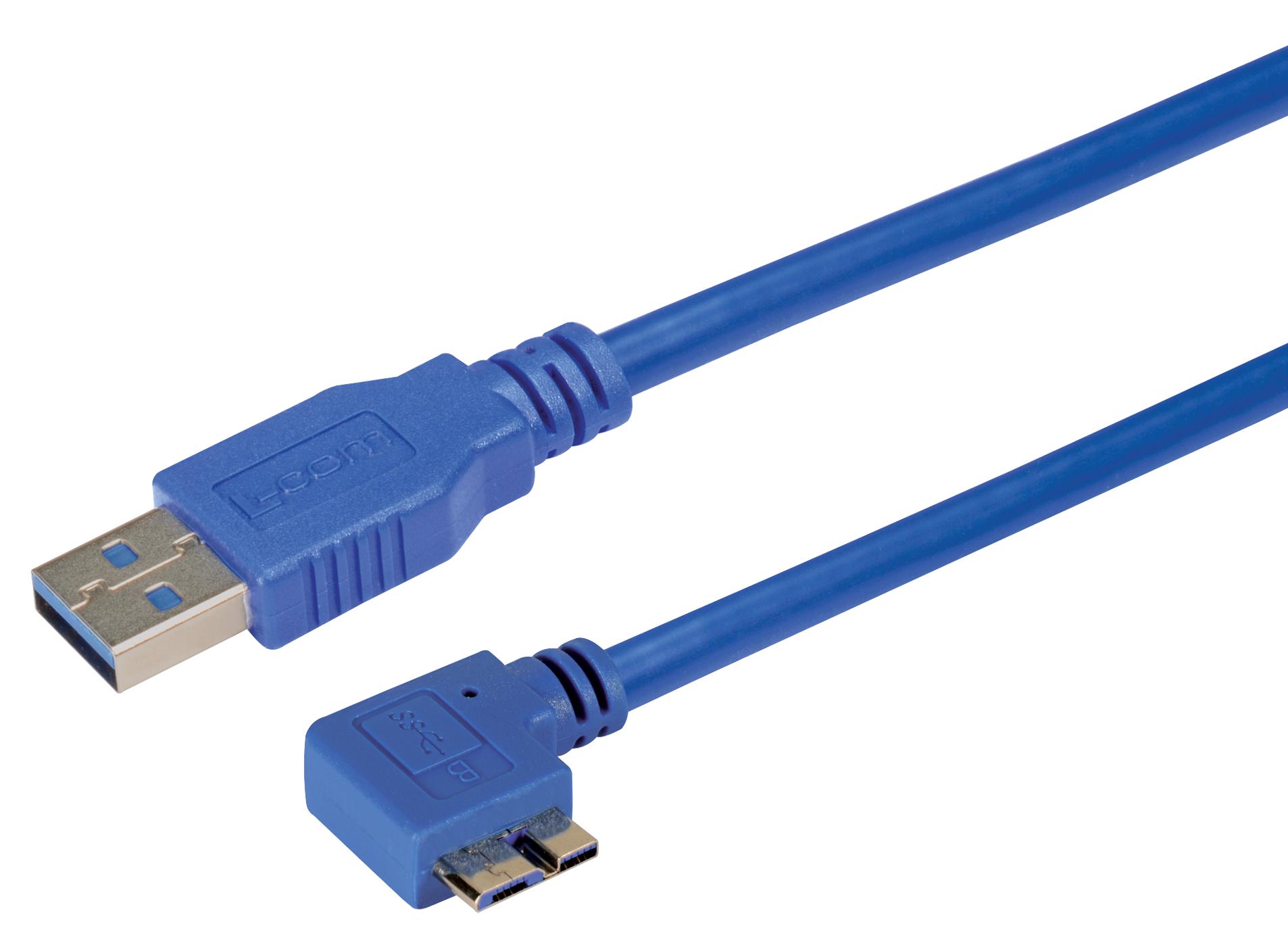 Buy L-COM USB 3.0 Series A Micro B Part Number CA3A90RMICB05M Online