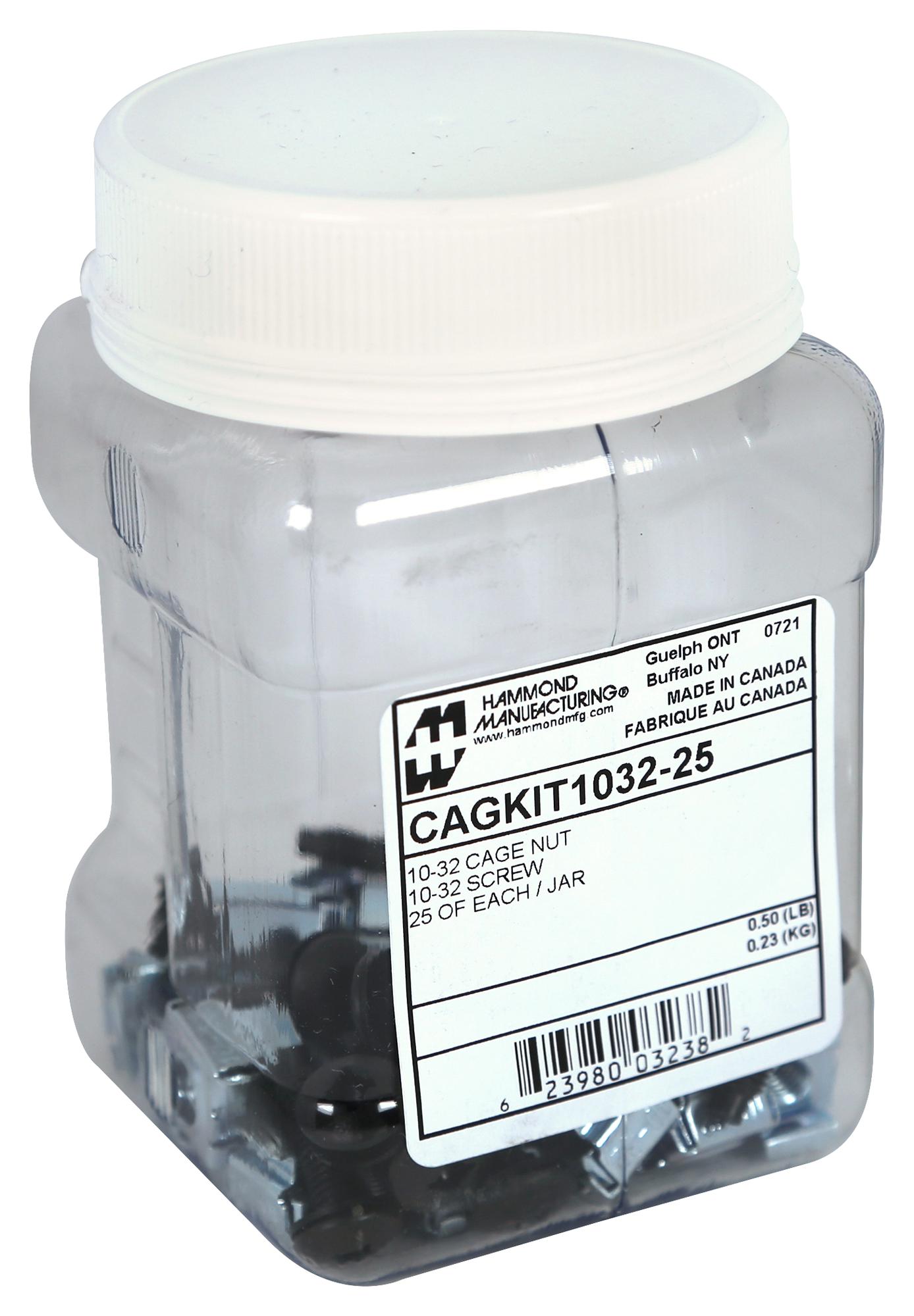 Buy Hammond Mounting Screw and Cage Nut Combo-Pack Part Number CAGKIT103225 Online