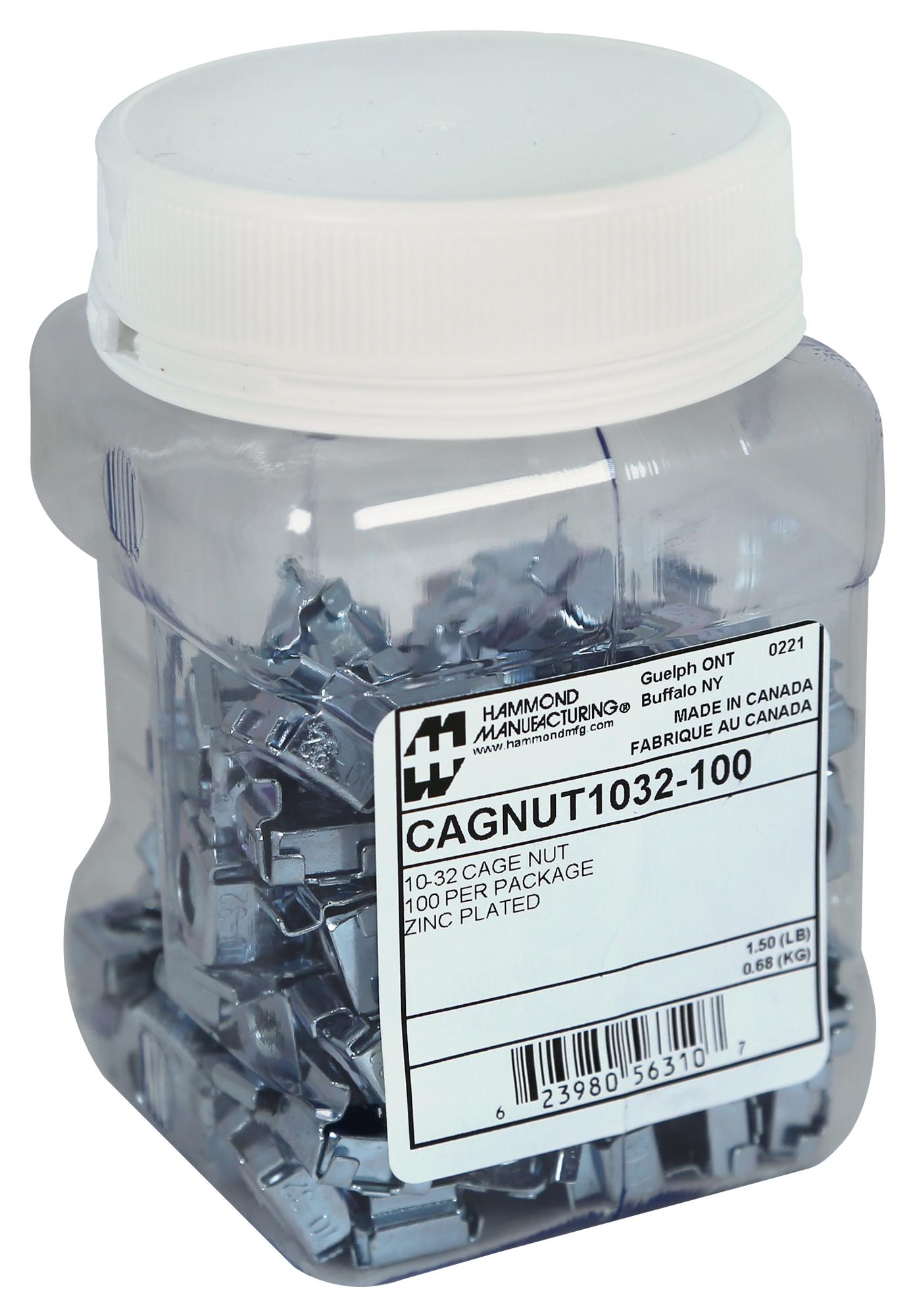 Hammond Mfg CAGNUT1032 – Reliable Square Hole Cage Nut for Industrial Applications