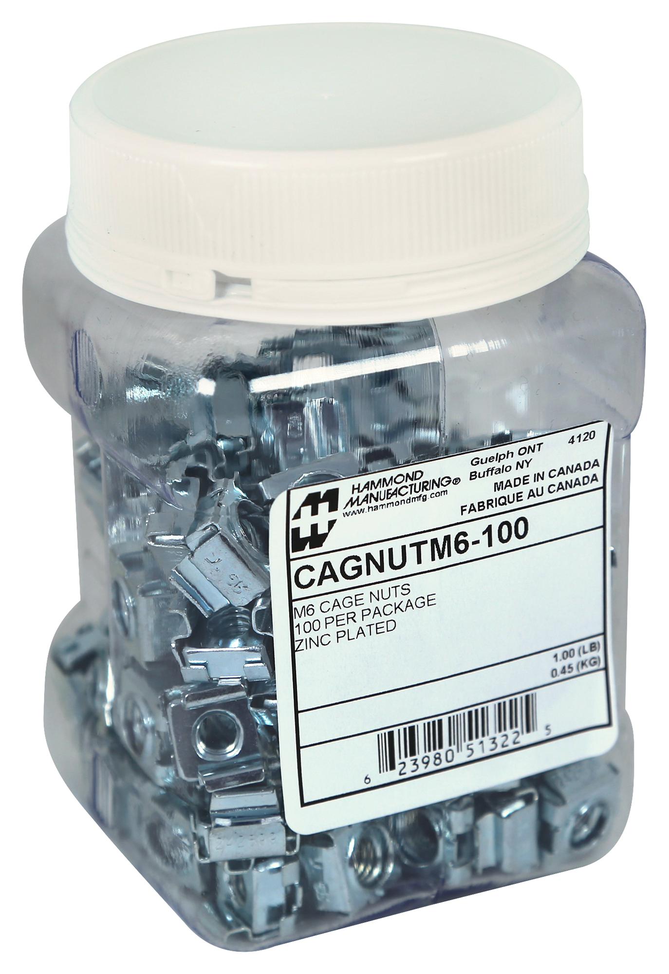 Hammond Series CAGNUT Square Hole Cage Nut: M6