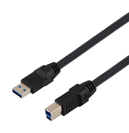 L-Com USB 3.0 UCAU3HFABBLK105M – Reliable High Flex USB Cable for Industrial Applications