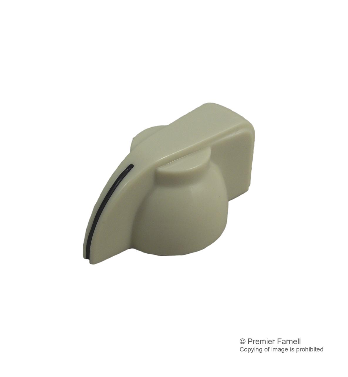 Multicomp Series Knob: Pointer, 6.4mm Shaft, Black CF-P1-6-S