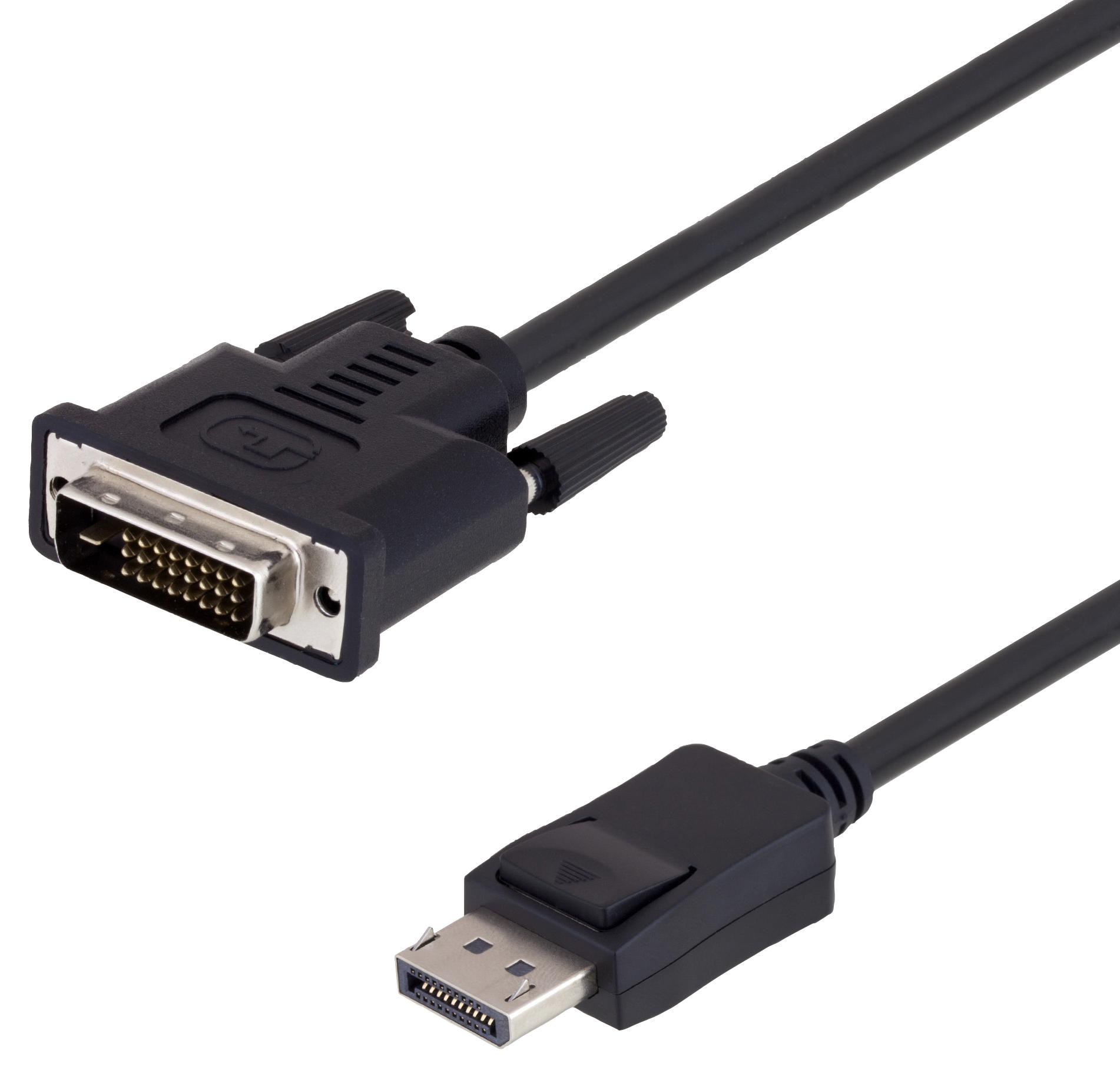 L-com Series DVI to DisplayPort Cable: CTLDVIDLSPMM10