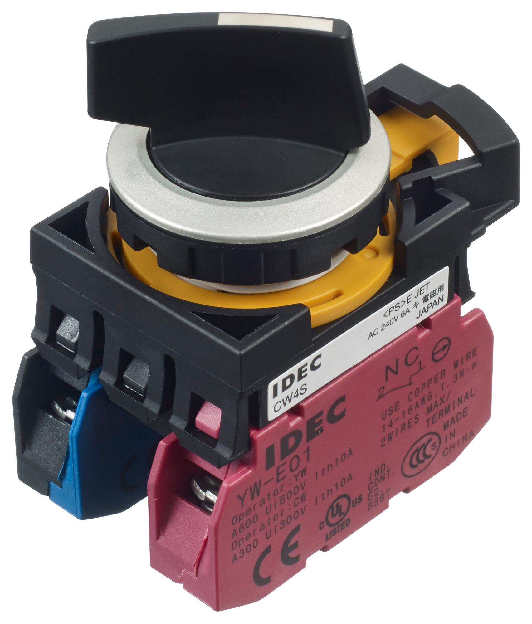 IDEC Series CW Switches: Pushbuttons, Selector, Key Switches - CW4S2LE11
