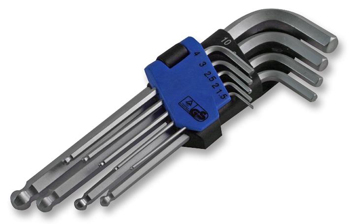Duratool Series Hex Key Set: 9 Piece Ball Ended Hex Keys