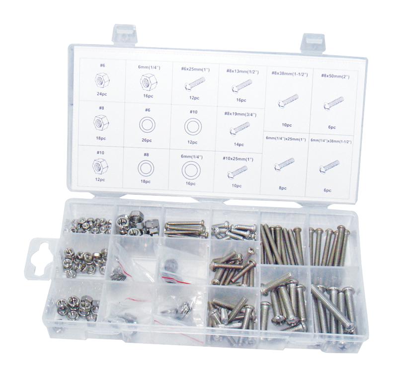 Duratool Series Fastener Set: 224PC: D01885