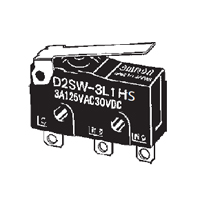 Omron Series Watertight Snap Action Switch: D2SW3L1MS