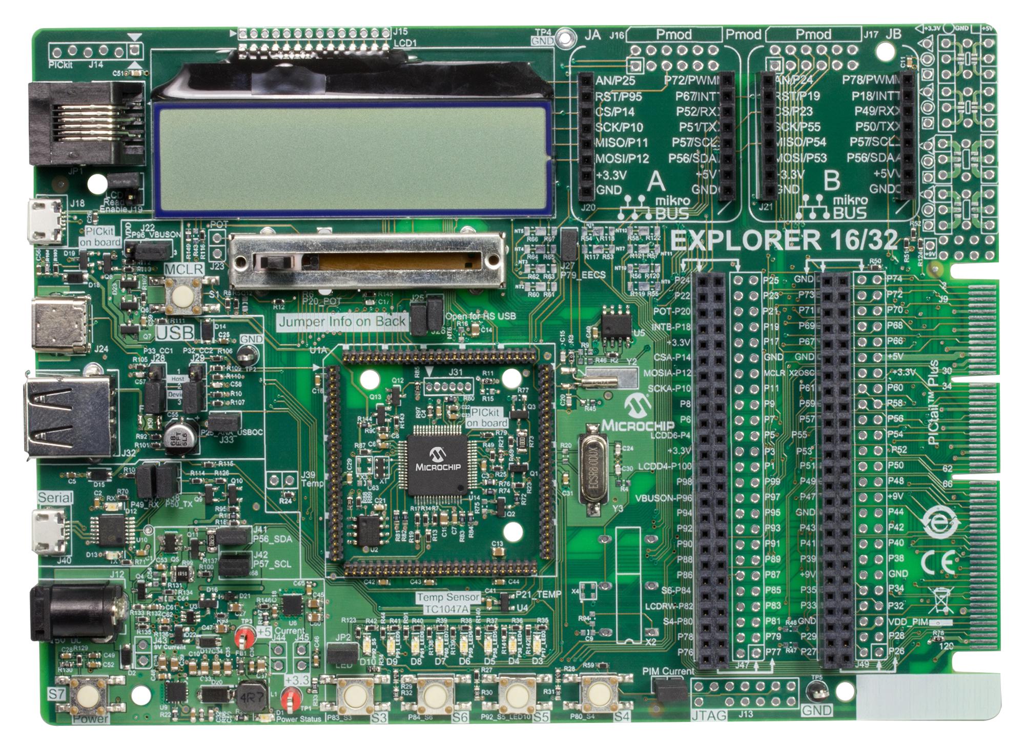 Buy Microchip Explorer 16/32 Development Board Part Number DM2400012 Online