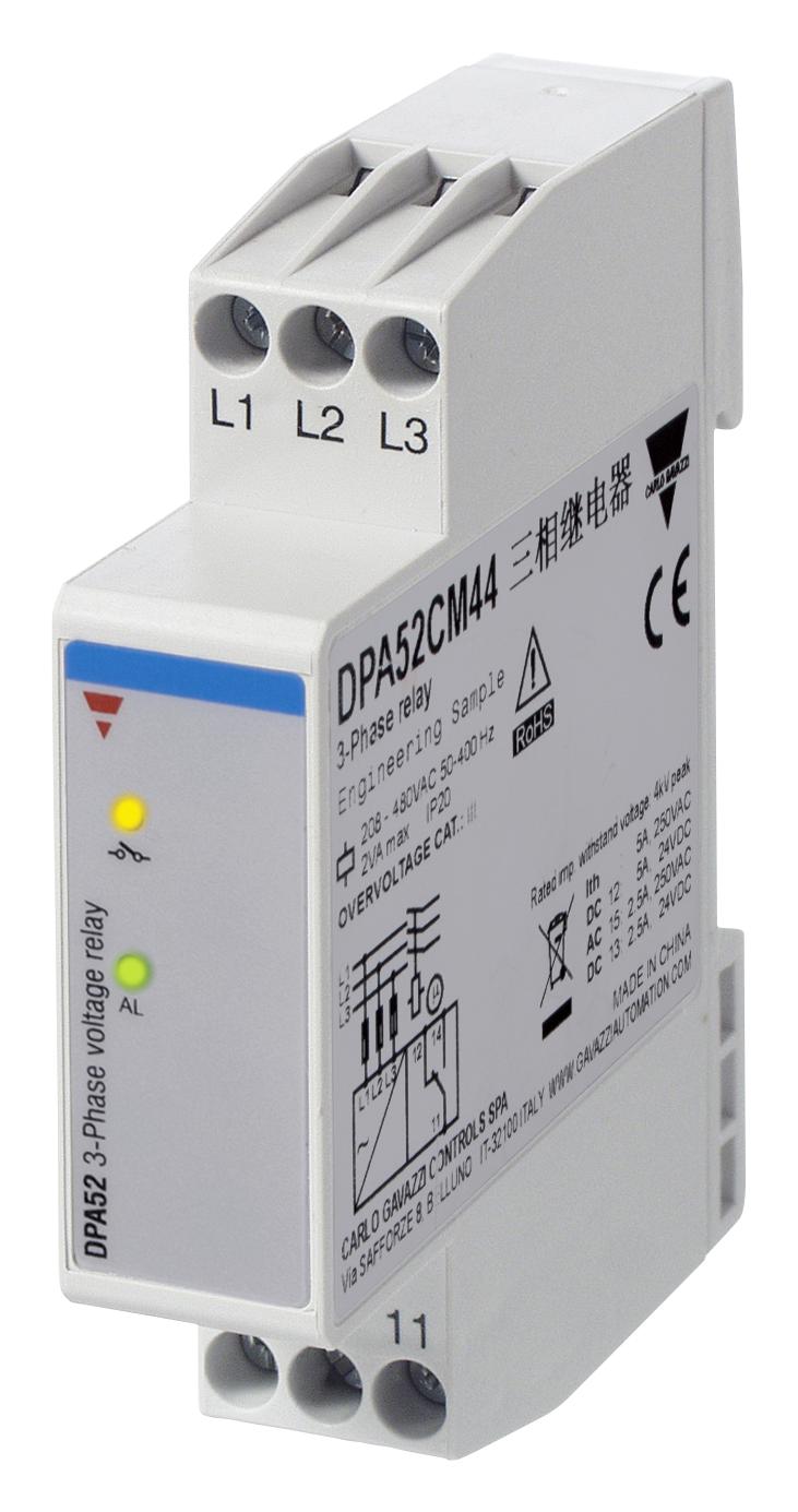 Gavazzi Series DPA52 Three-Phase Monitoring Relay: DPA52CM44