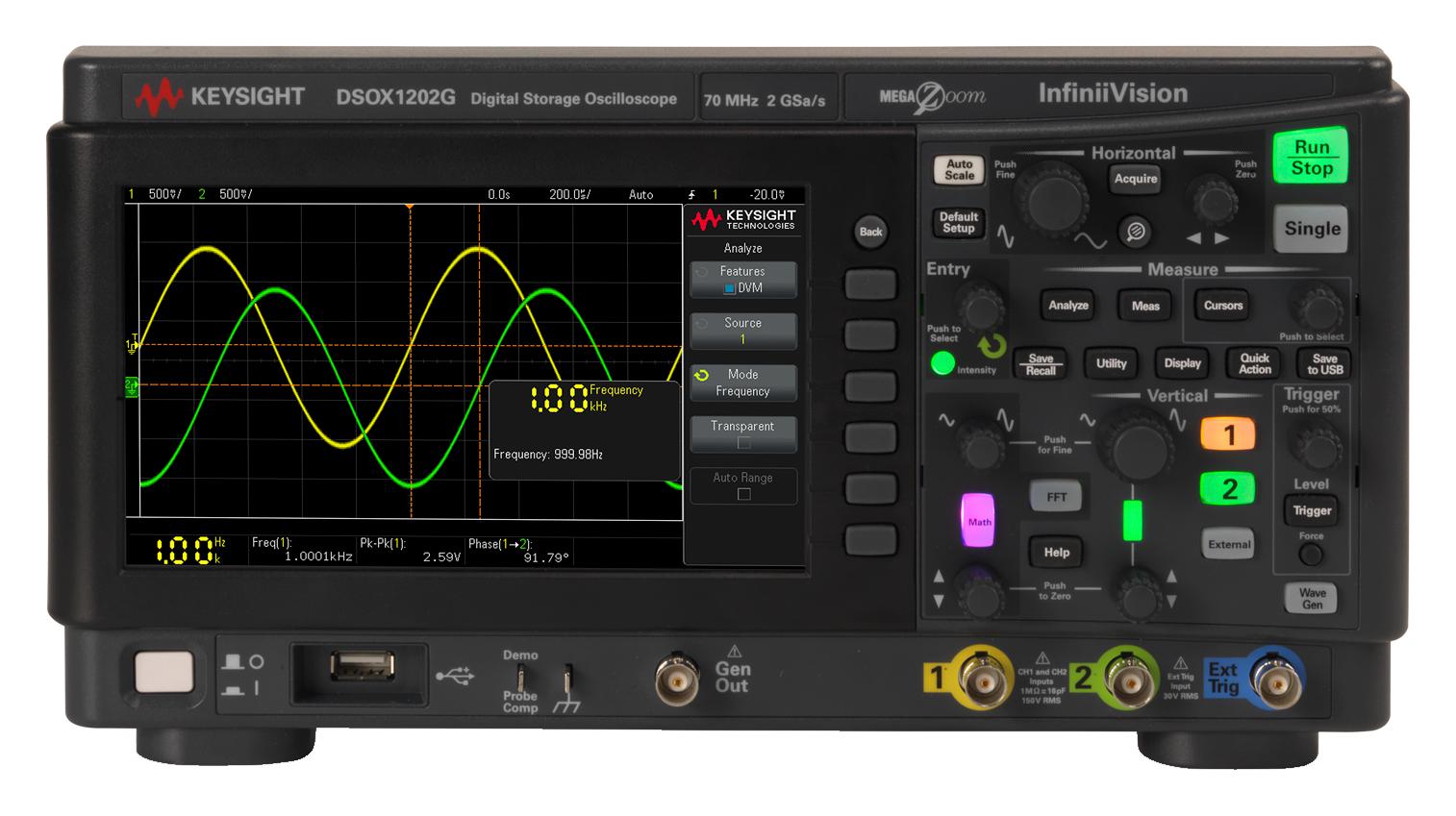Keysight DSOX1202G – Reliable Oscilloscope for Industrial Applications