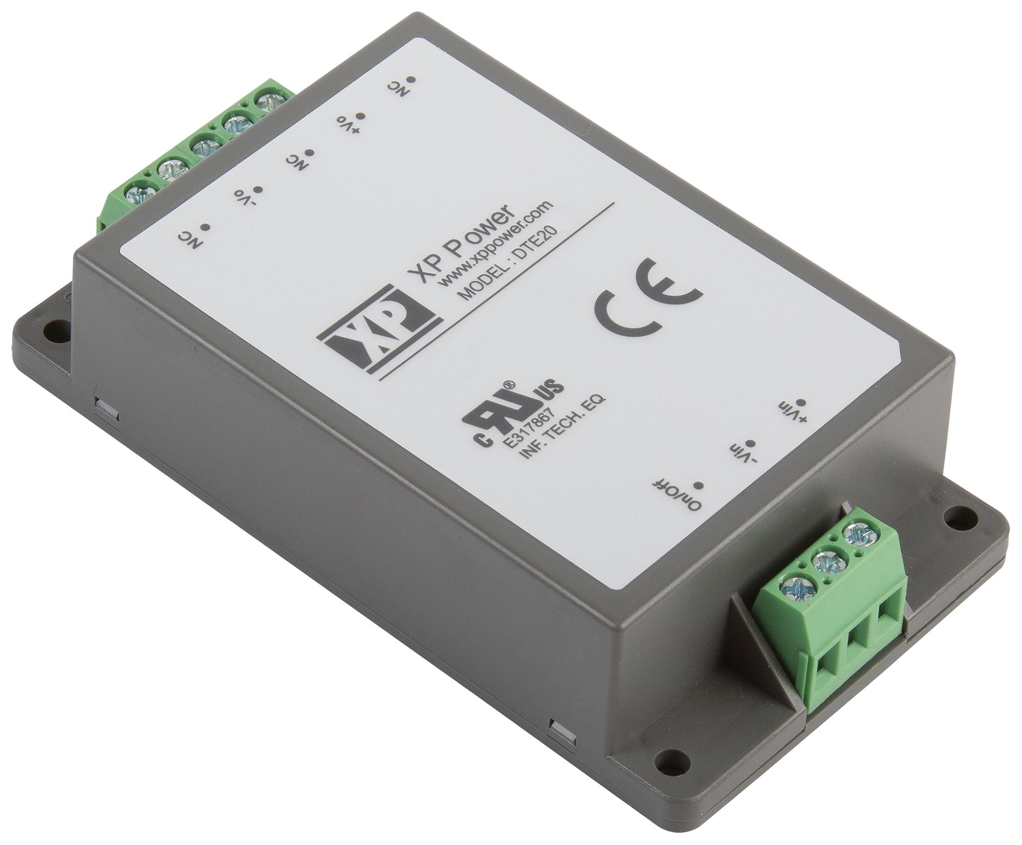 XP Power Series DTE20 48V DC-DC Converter: DTE2048S24