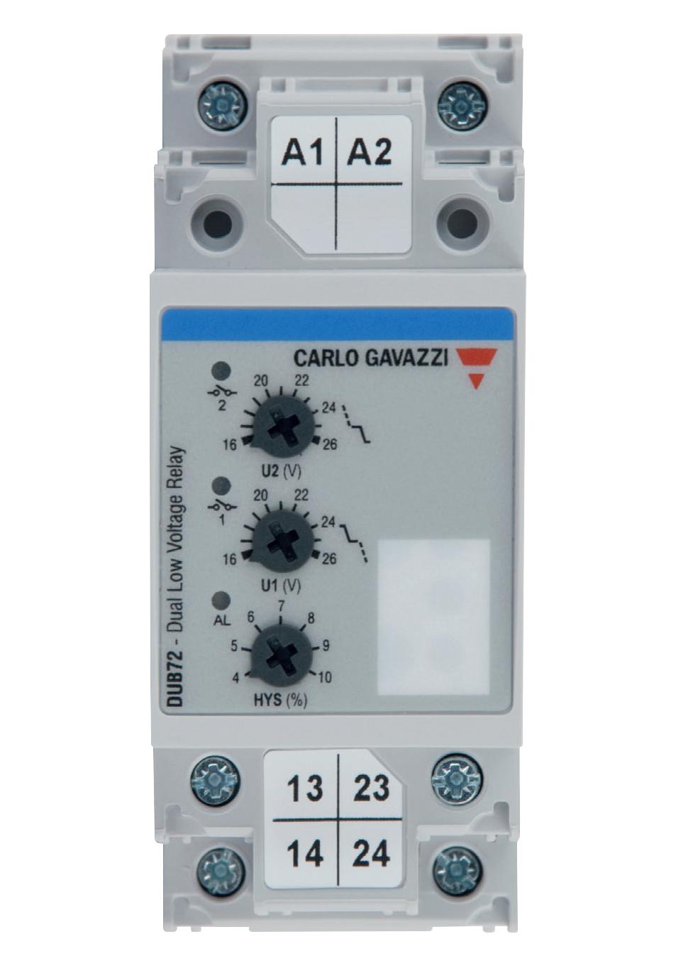 Carlo Gavazzi DUB72D724EX – Reliable DC Under-Voltage Monitoring Relay for Industrial Applications