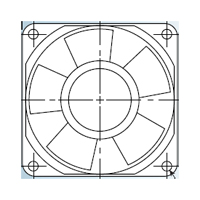 Electronic Series E1225 High Back Pressure Fan: 120mm, 12VDC