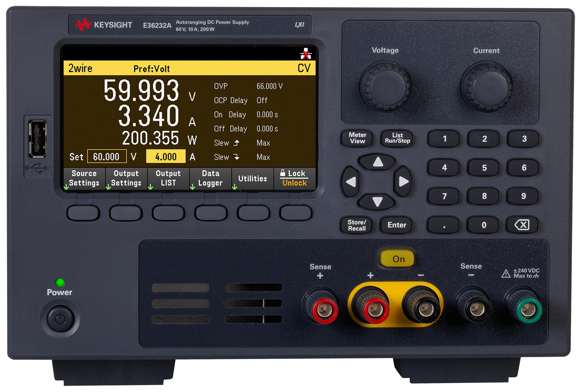 Keysight Series E36200 60V, 10A, 200W Autoranging DC Power Supply: E36232A