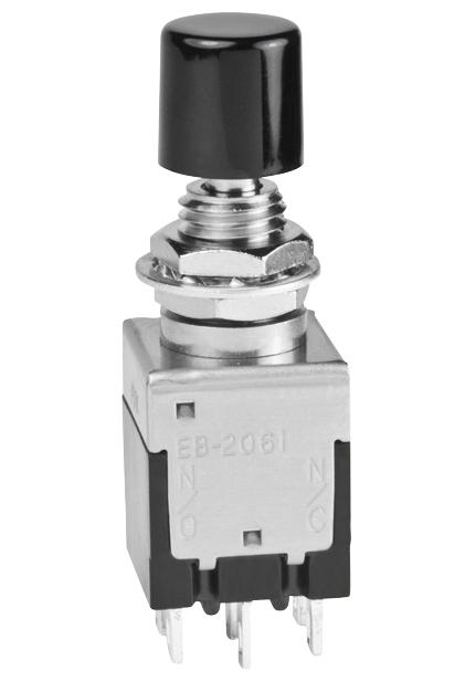 NKK Series B EB2061BA: Miniature DPDT Pushbutton Switch
