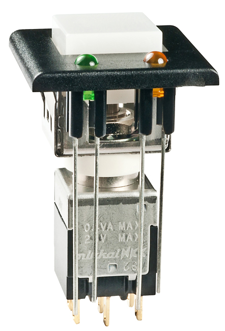 NKK Series EB Light Touch Miniature Pushbuttons: EB2085GBJ33AFE