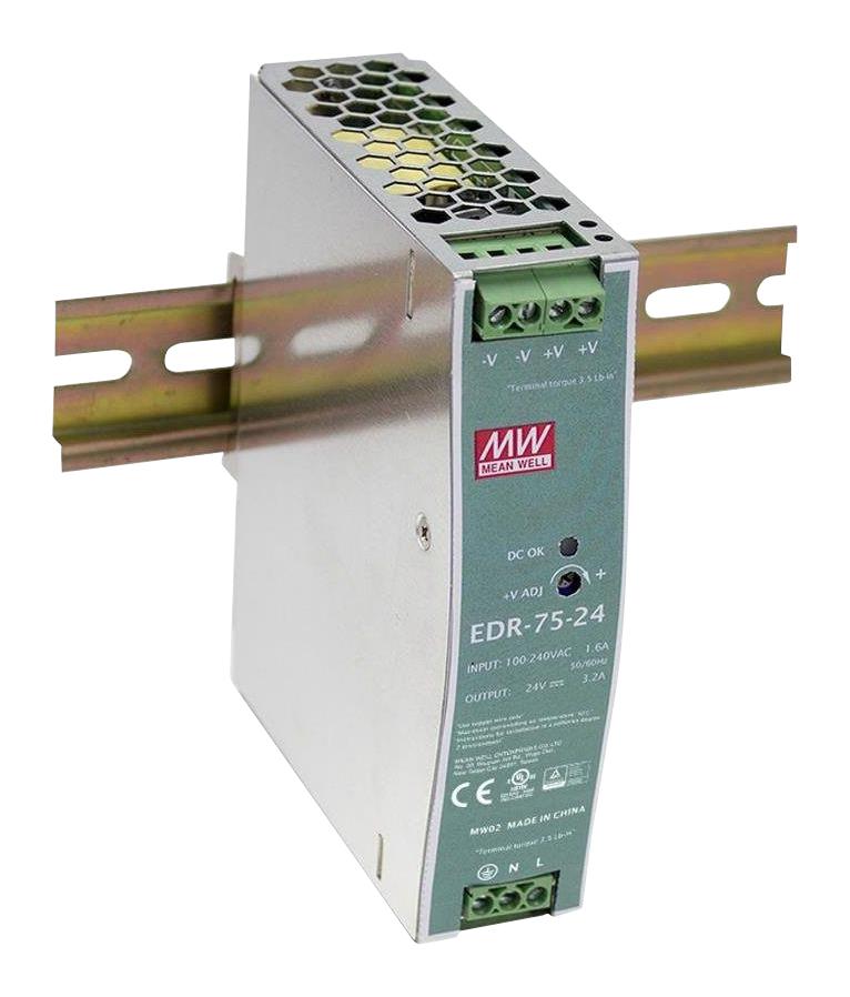Mean Well 75W Series - Reliable DIN Rail Power Supply for Industrial Applications