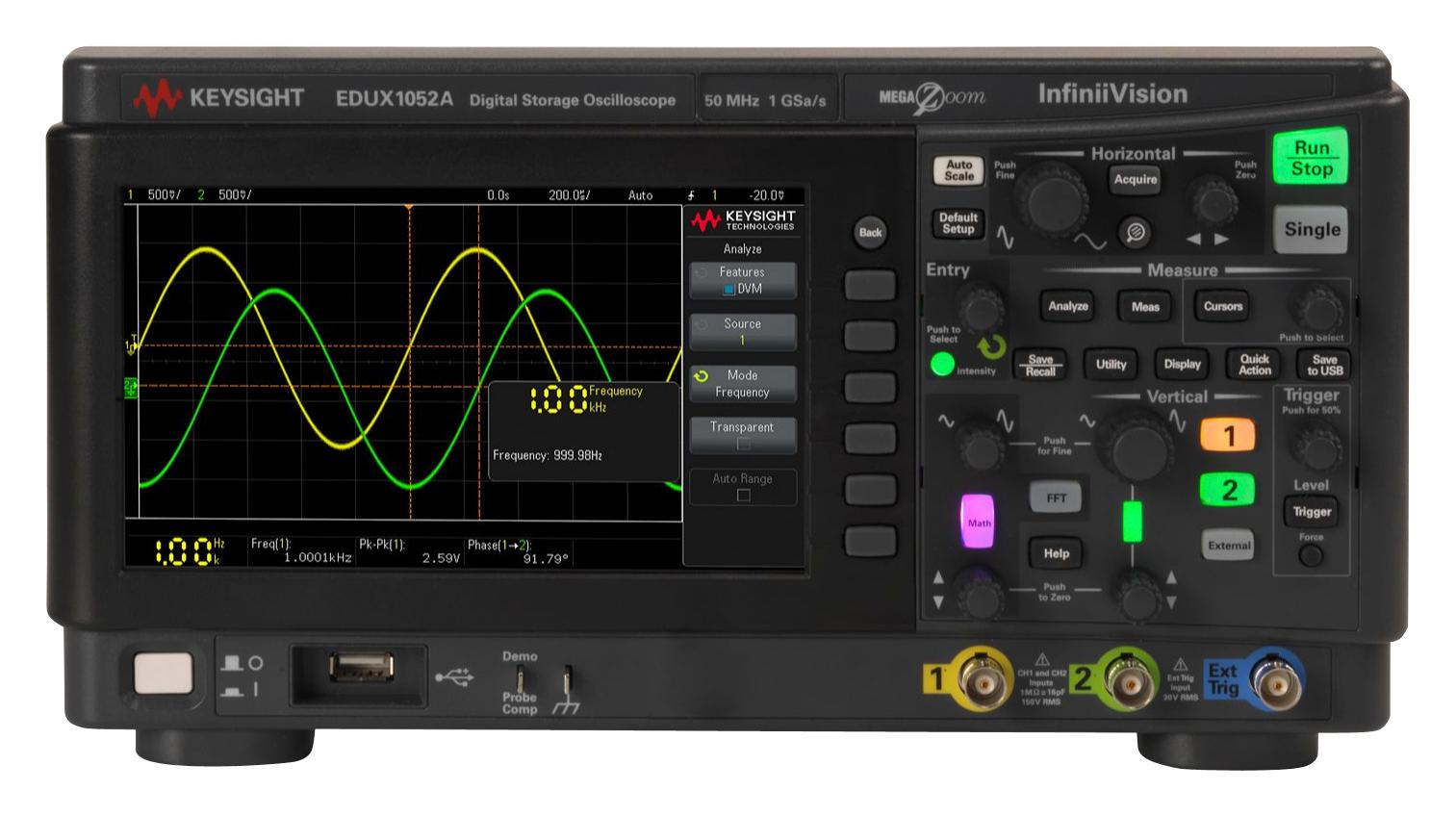 Keysight EDUX1052A – Reliable Oscilloscope for Educational and Basic Testing Applications