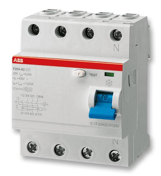 Schneider Series RCCB: Residual Current Device 30mA 63A AC: F204AC63003