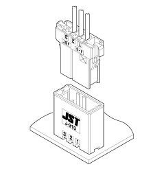 JST Series F31FSS Female Socket Connector: 3.81mm Pitch 3 Circuits