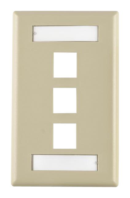 Buy Hellermanntyton Single Gang 3 Port Faceplate With ID Windows Part Number FPITRIPLEI Online