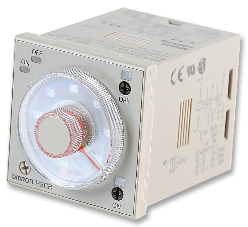 Omron Series Twin Timer: Flicker OFF Start Timing, 24VAC/DC: H3CRF824AC