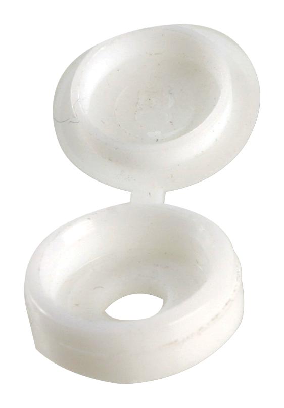 Velcro Series HCCO White Hinged Screw Cover Cap: HCCO1595