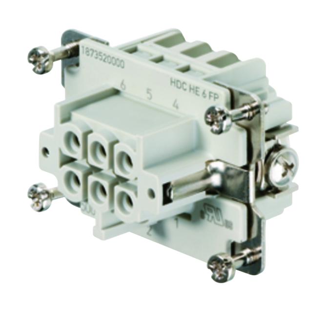 Weidmueller Series HDC HE 6 FP: 6-Pole Push-In Connector
