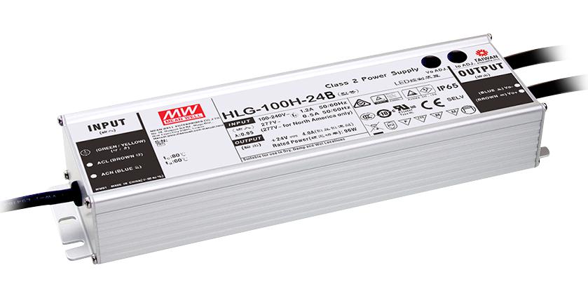 Buy Mean Well HLG Series 100W Constant Voltage and Current LED Driver Part Number HLG100H24B Online
