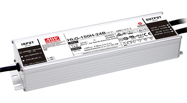 Mean Well Series HLG150H12B LED Driver: High Efficiency IP67/IP65 Rated Model
