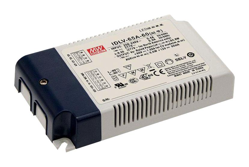 MeanWell Series D LV-65 65W PWM LED Driver: IDLV65A48