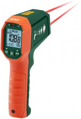 Extech Series IR320 Waterproof Dual Laser IR Thermometer: IR320NIST