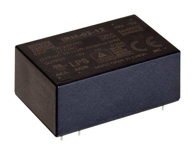 Mean Well Series 3W AC-DC Power Supply: IRM0315