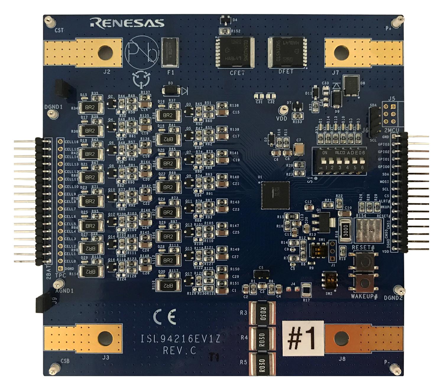 Renesas Series ISL94216 Battery Front End IC: EVKIT1Z