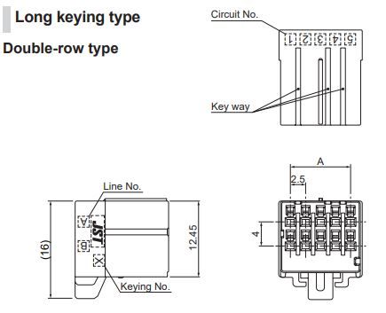 JST Series J2100 Receptacle Housing: J21DF08VKX