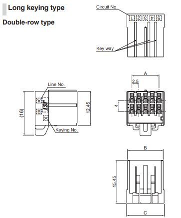 JST Series JFA 20 Circuits Connector: J21DF20VKXL