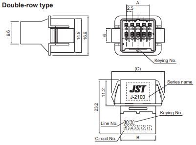 JST Series J2000 Connector: J21DPM20VKX