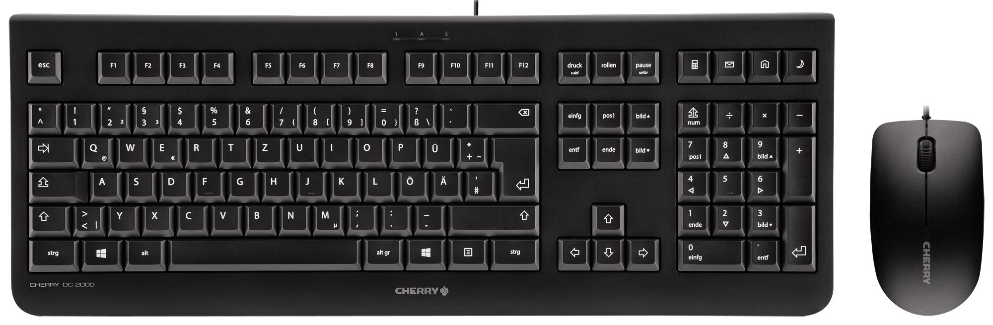CHERRY JD0800EU2 – Reliable Office Keyboard and Mouse Set for Industrial Applications
