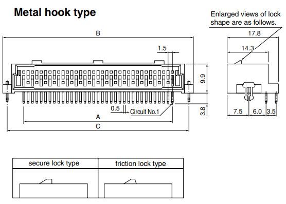 JST Series JDV 20-Position Connector Header: JDVPS20LB10ALFSN