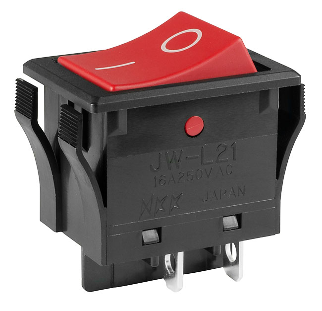 NKK Series JW Power Rocker Switch: JWL21RC2A