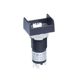 Buy NKK Miniature Pushbutton Switch Part Number KB16RKW01B Online