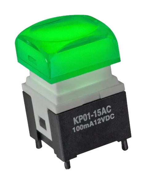 NKK Switches KP Series RGB Pushbutton Switch Part Number KP0215ASBKG03RGBP3FJB