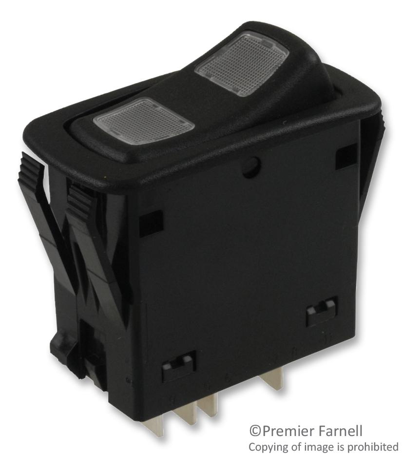 Carling Series L26 Double Pole Double Throw Switch: L26D1CHH1-A1100-000