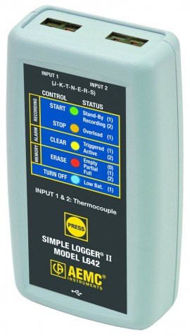 AEMC Series Simple Logger II Temperature Data Logger: L642
