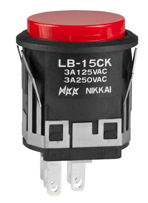 NKK Series LB Illuminated Pushbutton Switch: LB15CKW01CJ