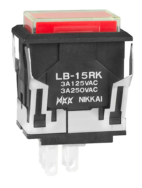 NKK Series LB Illuminated Pushbutton: LB15RKW015C24JC